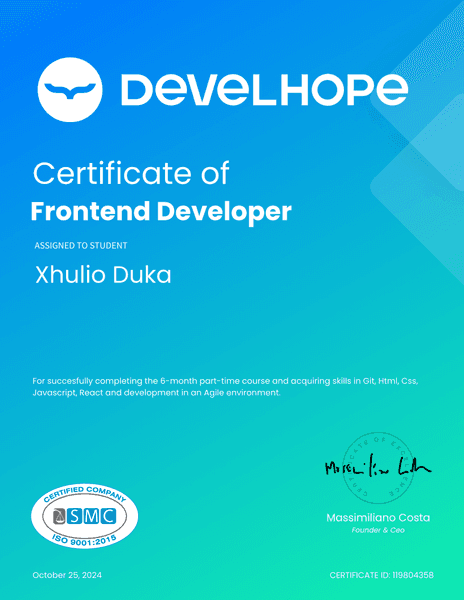 Certificate